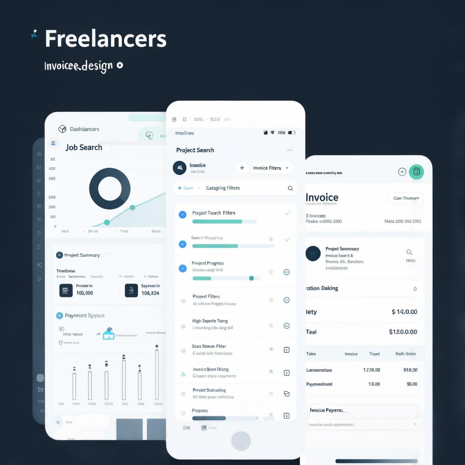 AI Image Generated by Luma Photon: Create a mobile app that allows freelancers to search for jobs, track project progress, and manage invoices and payments all in one interface. Masterpiece. HD details. best quality.