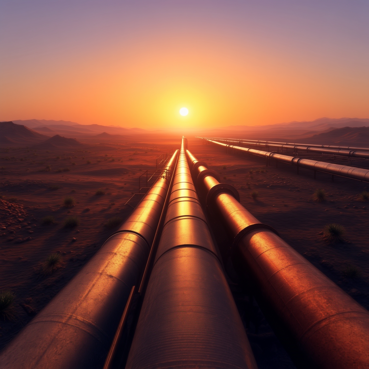 AI Image Generated by Luma Photon: oil pipelines