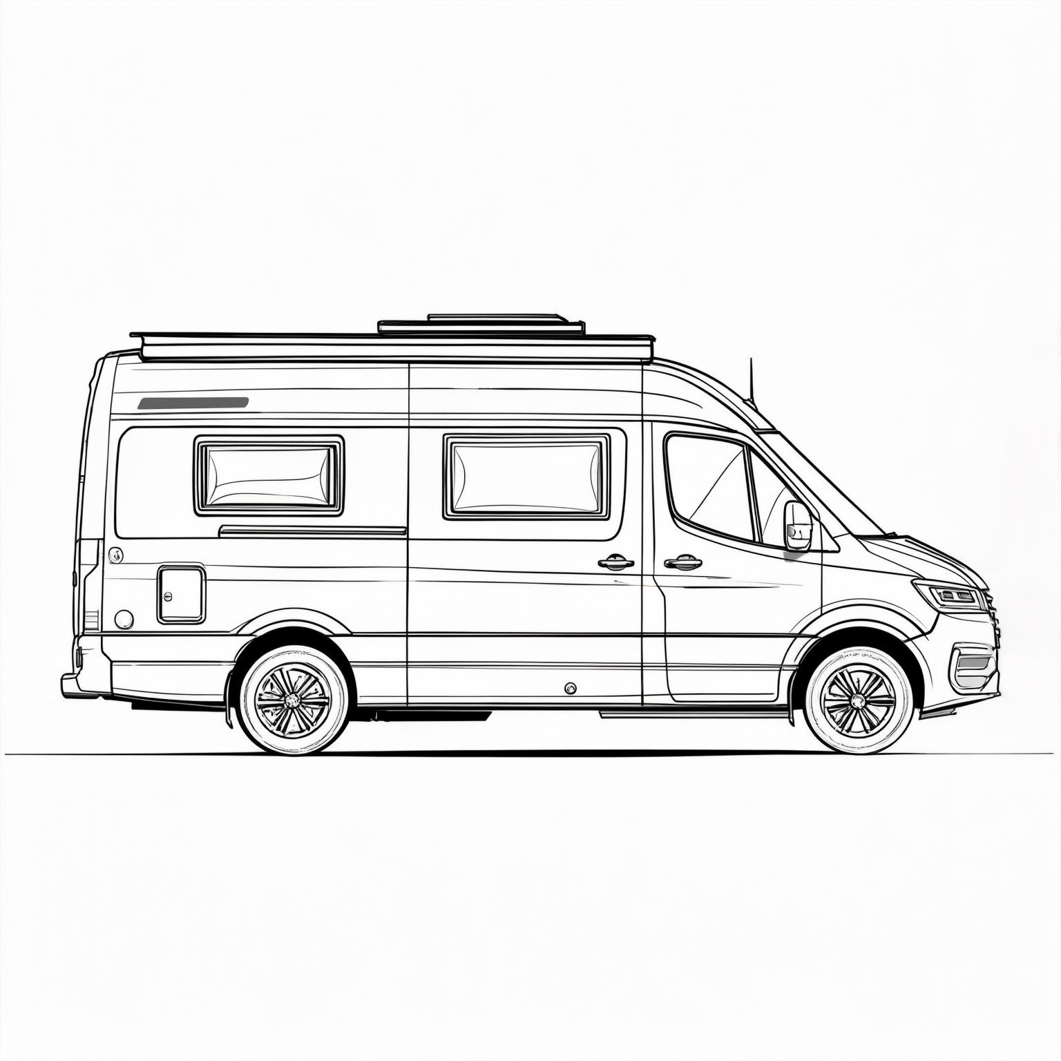 AI Image Generated by Luma Photon: CREATE A SIDE VIEW DIAGRAM OF A CAMPERVAN i CAN LABEL MYSELF
