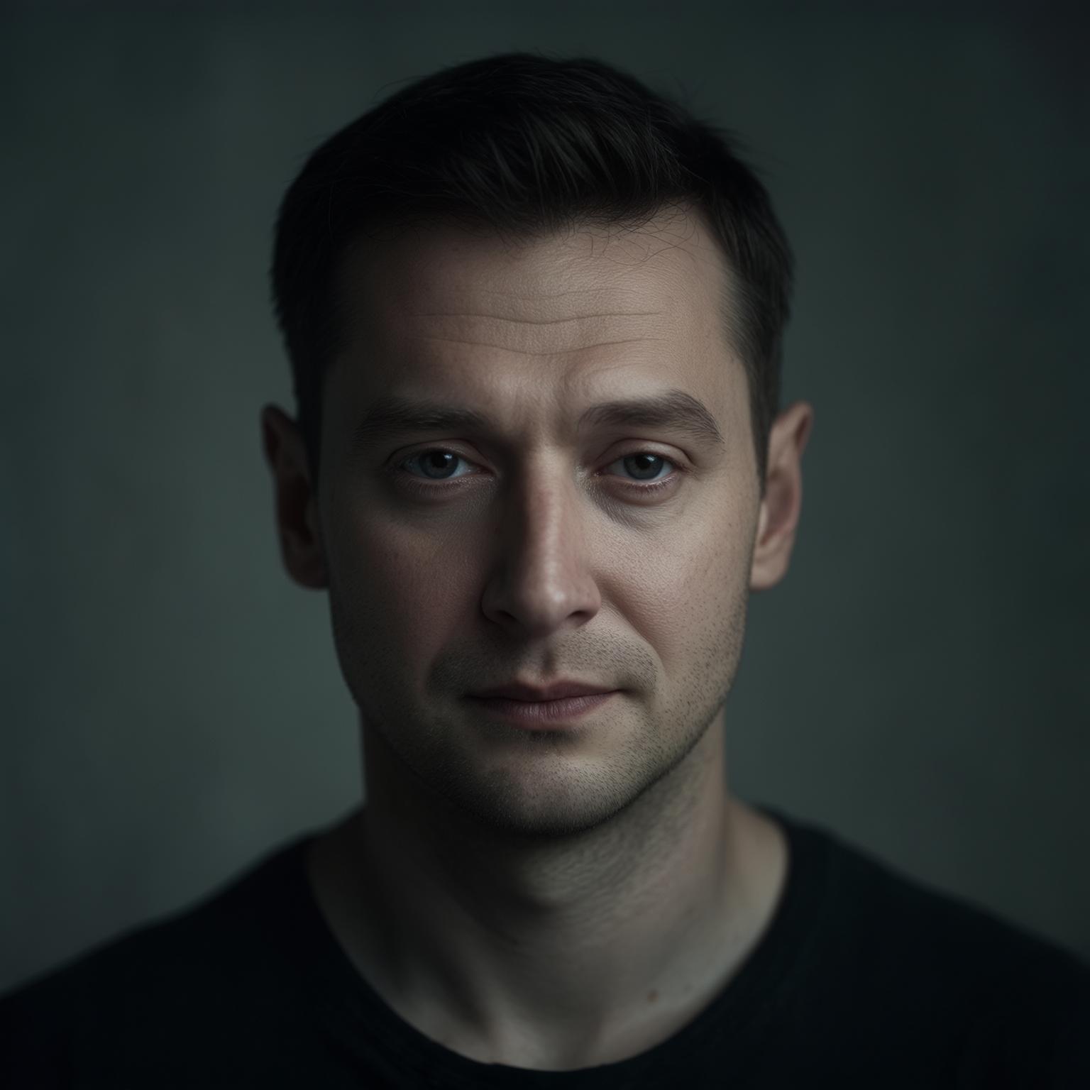 AI Image Generated by Luma Photon: Sergei, late 30s, caucasian, short dark hair