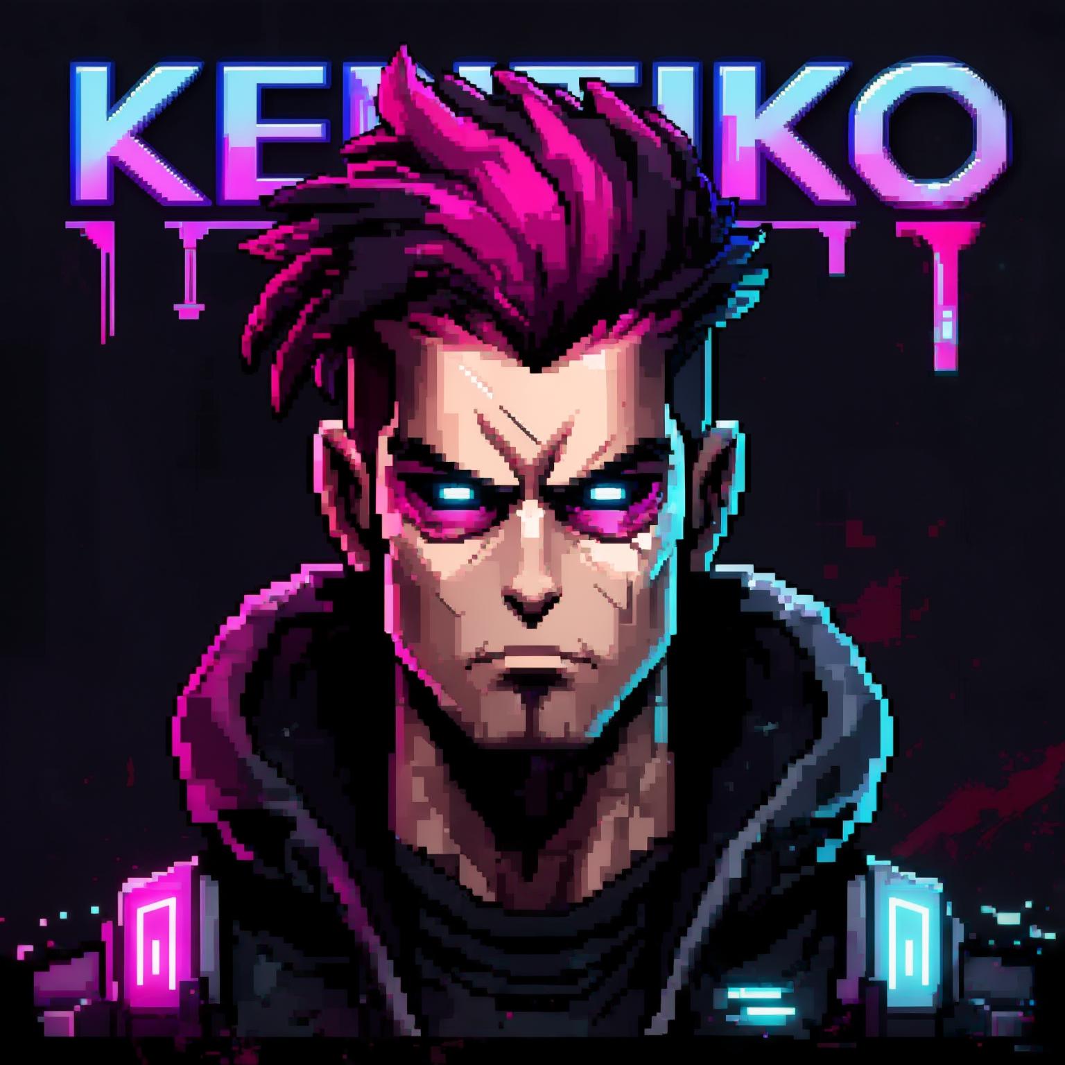 AI Image Generated by Luma Photon: Аватарка с именем KENTIKO для пабга. Нужно чтобы имя было на картинке.